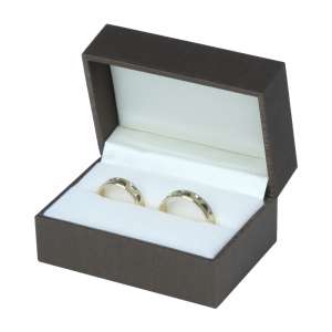 LARA Wedding Rings Jewellery Box - brown 