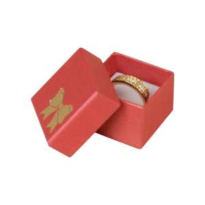 TINA BOW Ring Jewellery Box - Burgundy