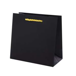 CARLA Paper Bag 150x150x80mm. - black/gold