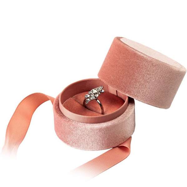 Pudełko MEGAN pierścionek różowe